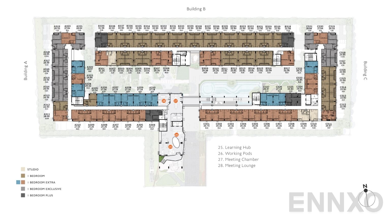 แปลนชั้น 3rd Floor ของโครงการ Kave Mutant Salaya