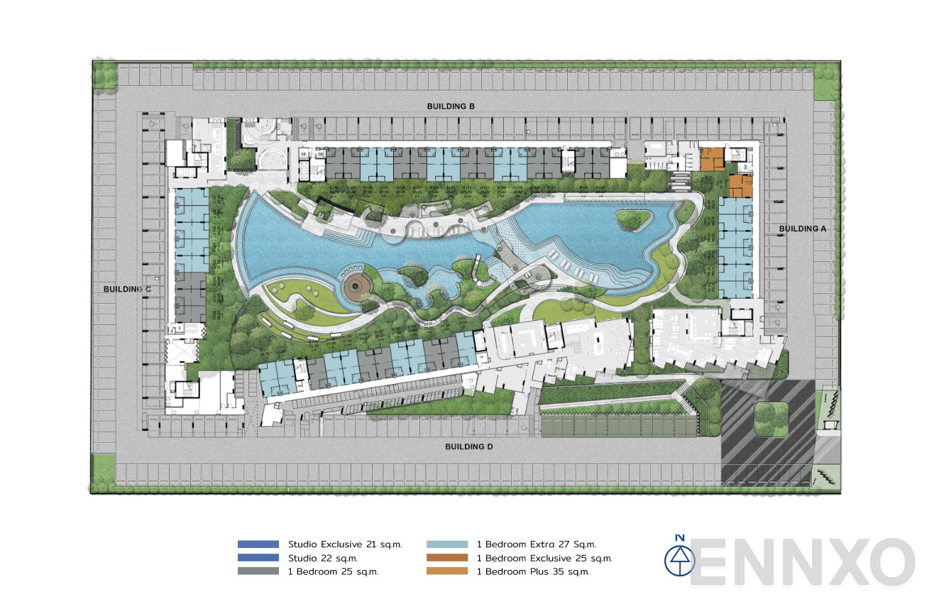 แปลนชั้น ชั้นล่าง ของโครงการ เคฟ ทาวน์ โคโลนี