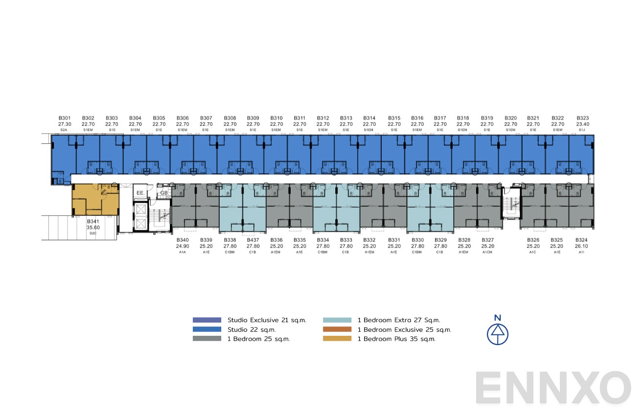 แปลนชั้น 3rd Floor ของโครงการ เคฟ ทาวน์ โคโลนี