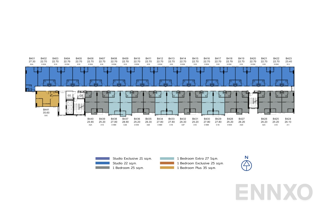 แปลนชั้น 4th Floor ของโครงการ เคฟ ทาวน์ โคโลนี
