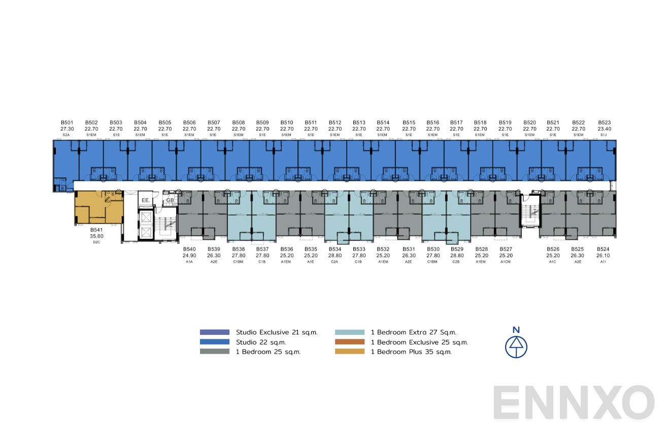 แปลนชั้น 5th Floor ของโครงการ เคฟ ทาวน์ โคโลนี