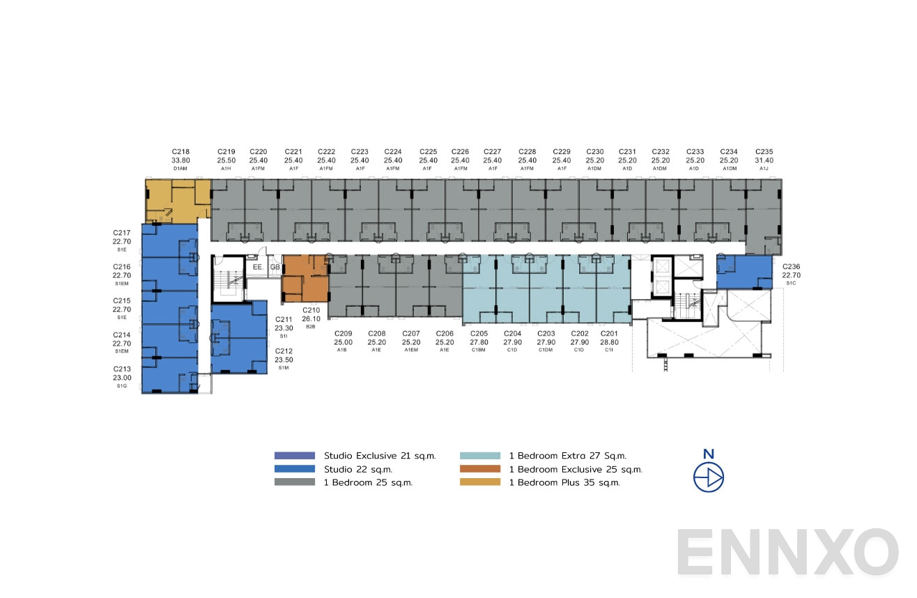 แปลนชั้น 2nd Floor ของโครงการ เคฟ ทาวน์ โคโลนี