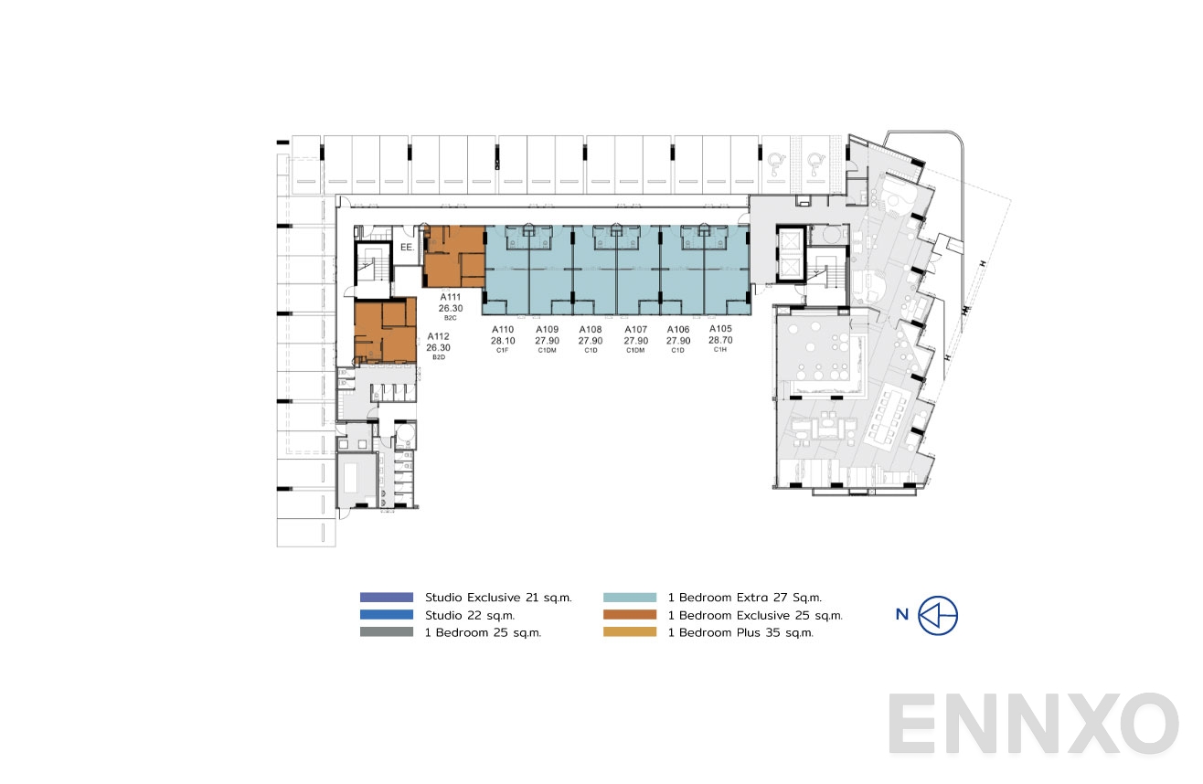 แปลนชั้น 1st Floor ของโครงการ เคฟ ทาวน์ โคโลนี