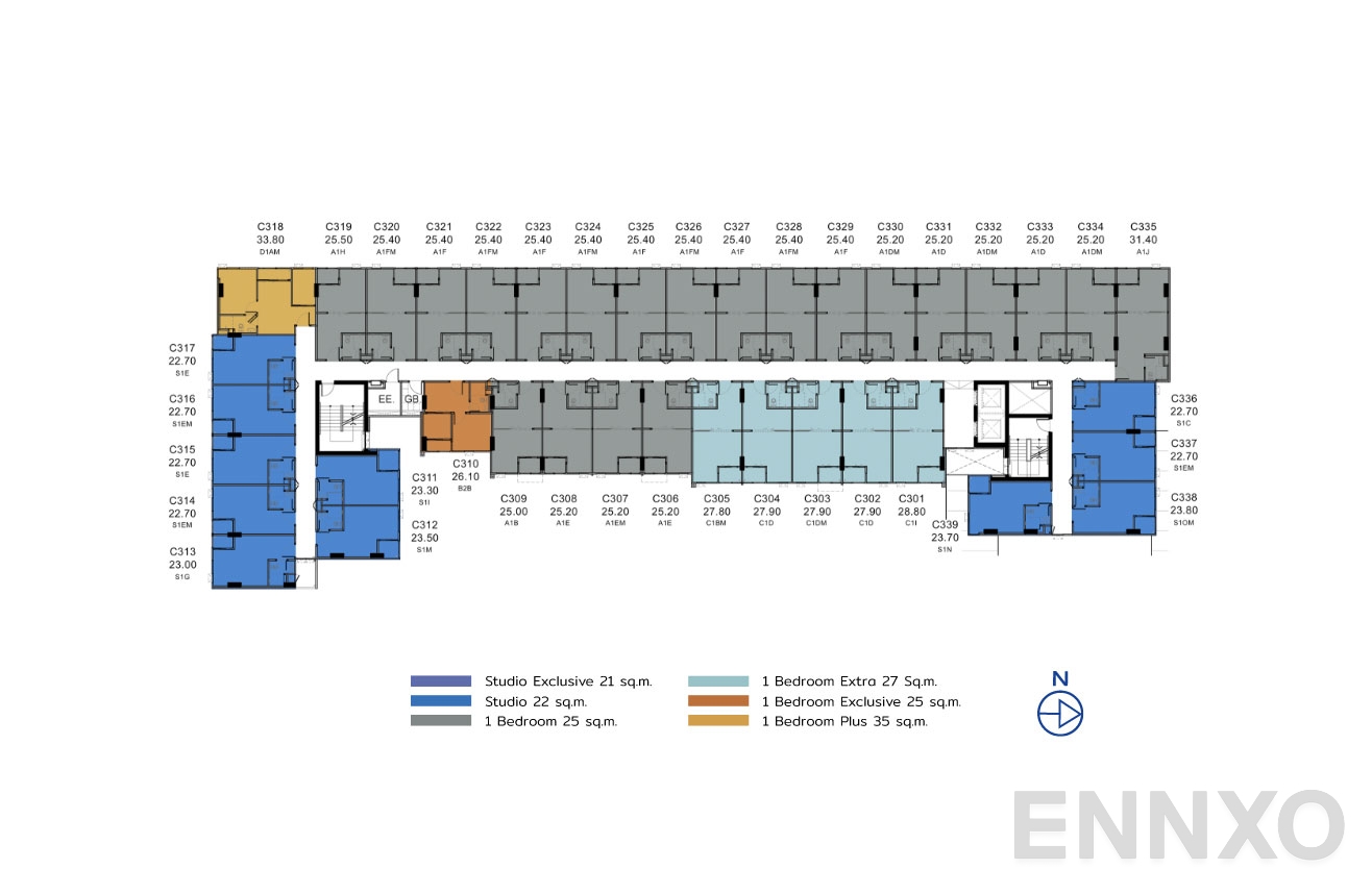 แปลนชั้น 3rd Floor ของโครงการ เคฟ ทาวน์ โคโลนี