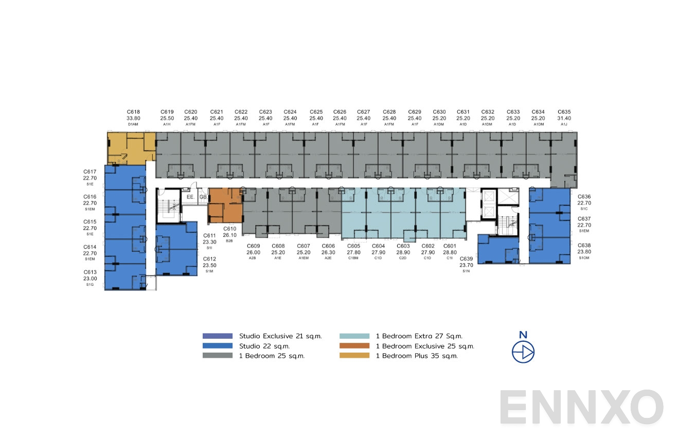 แปลนชั้น 6th Floor ของโครงการ เคฟ ทาวน์ โคโลนี