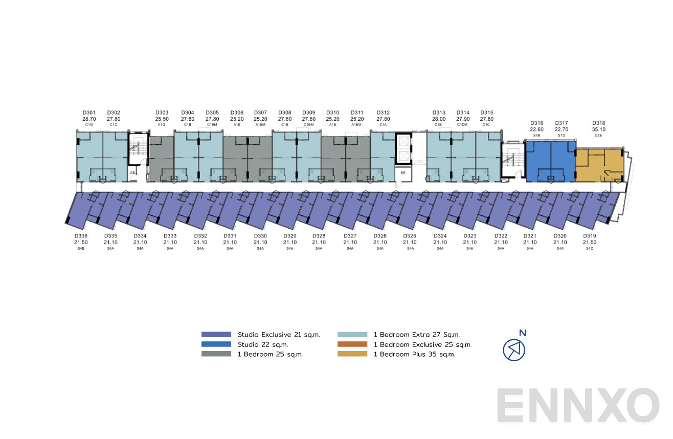 แปลนชั้น 3rd Floor ของโครงการ เคฟ ทาวน์ โคโลนี