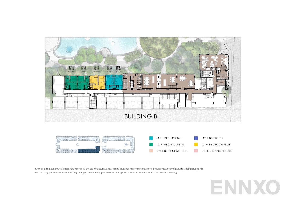 แปลนชั้น 1st Floor ของโครงการ เคฟ ทาวน์ ไอส์แลนด์