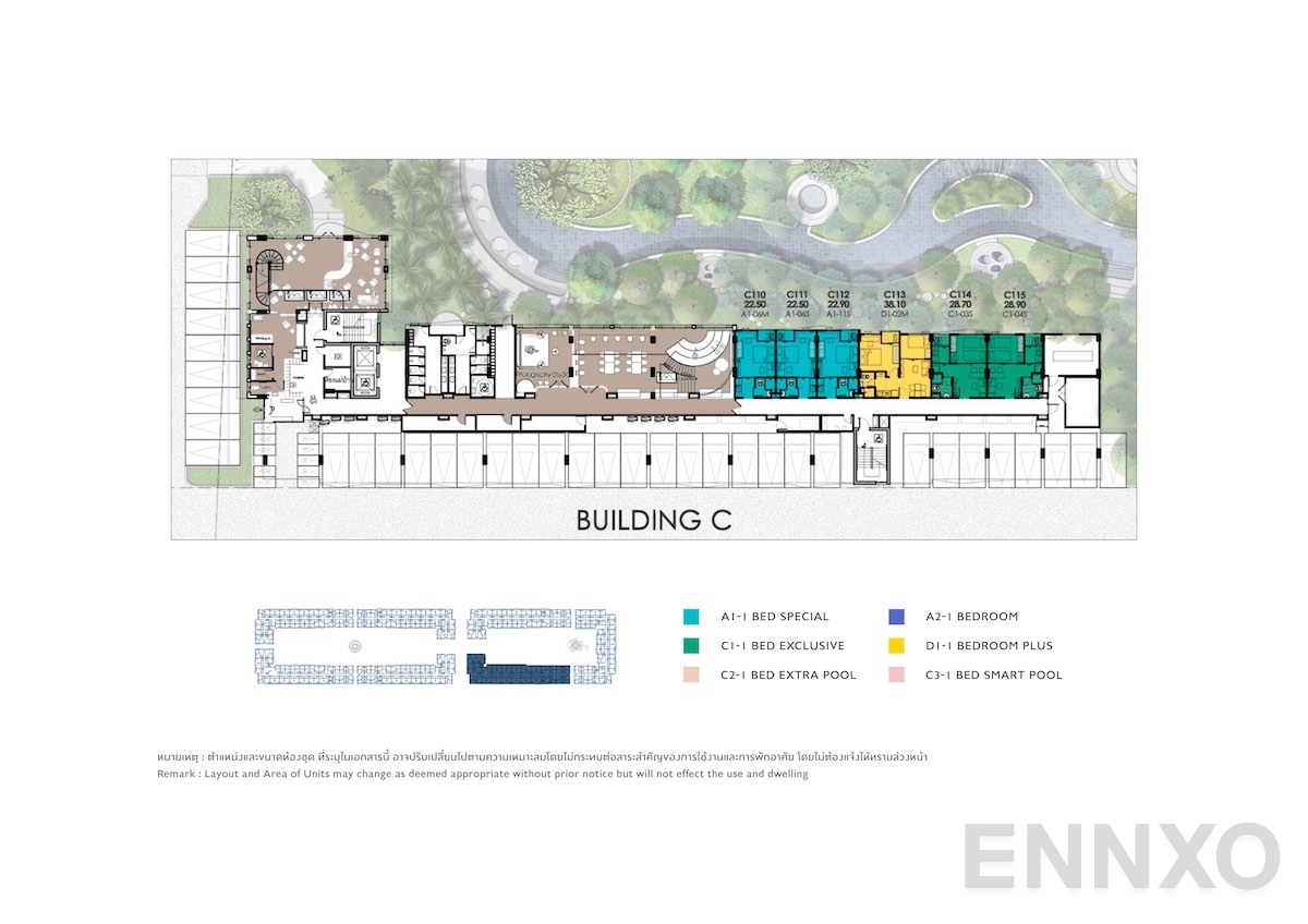 แปลนชั้น 1st Floor ของโครงการ เคฟ ทาวน์ ไอส์แลนด์