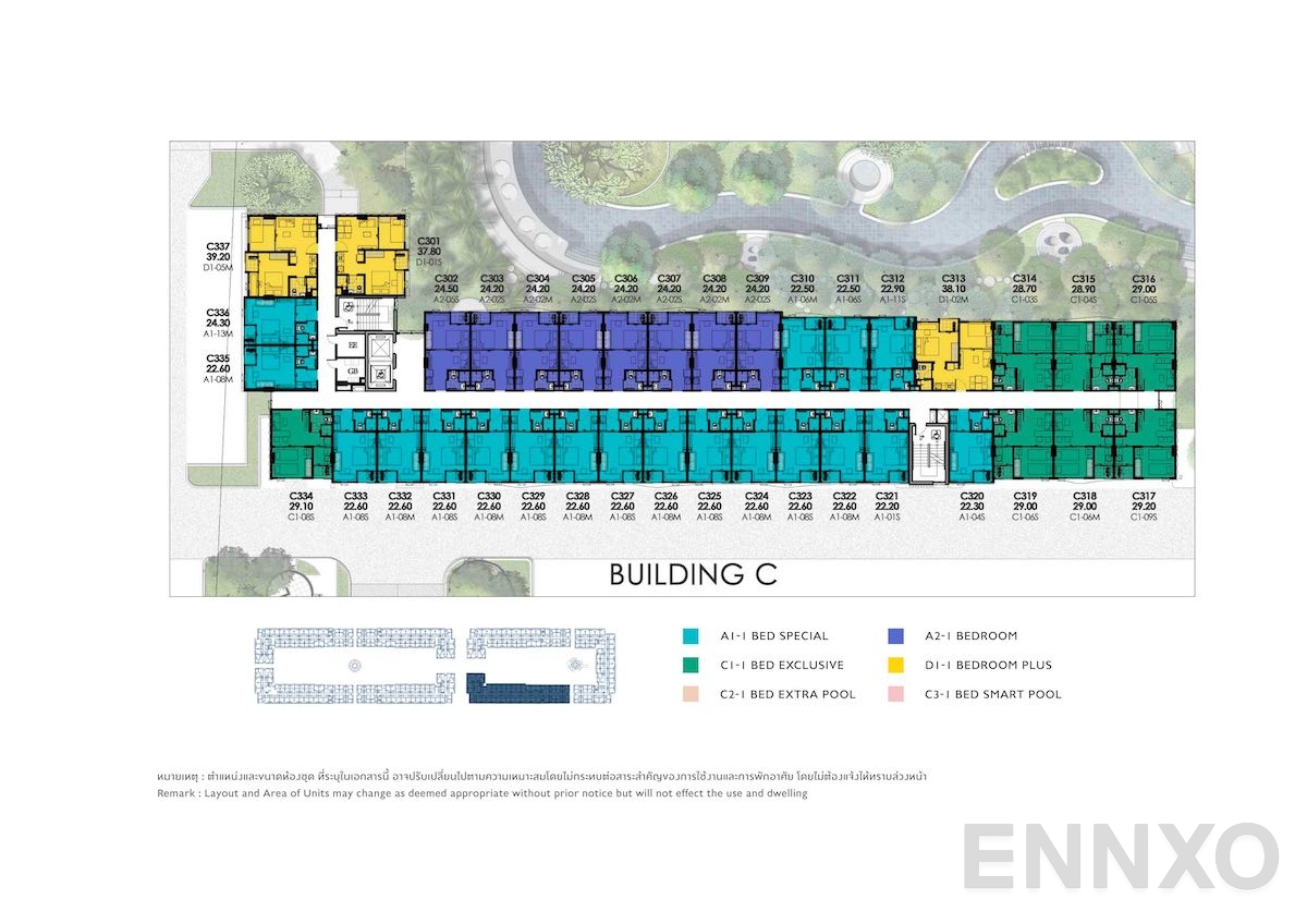 แปลนชั้น 3rd Floor ของโครงการ เคฟ ทาวน์ ไอส์แลนด์