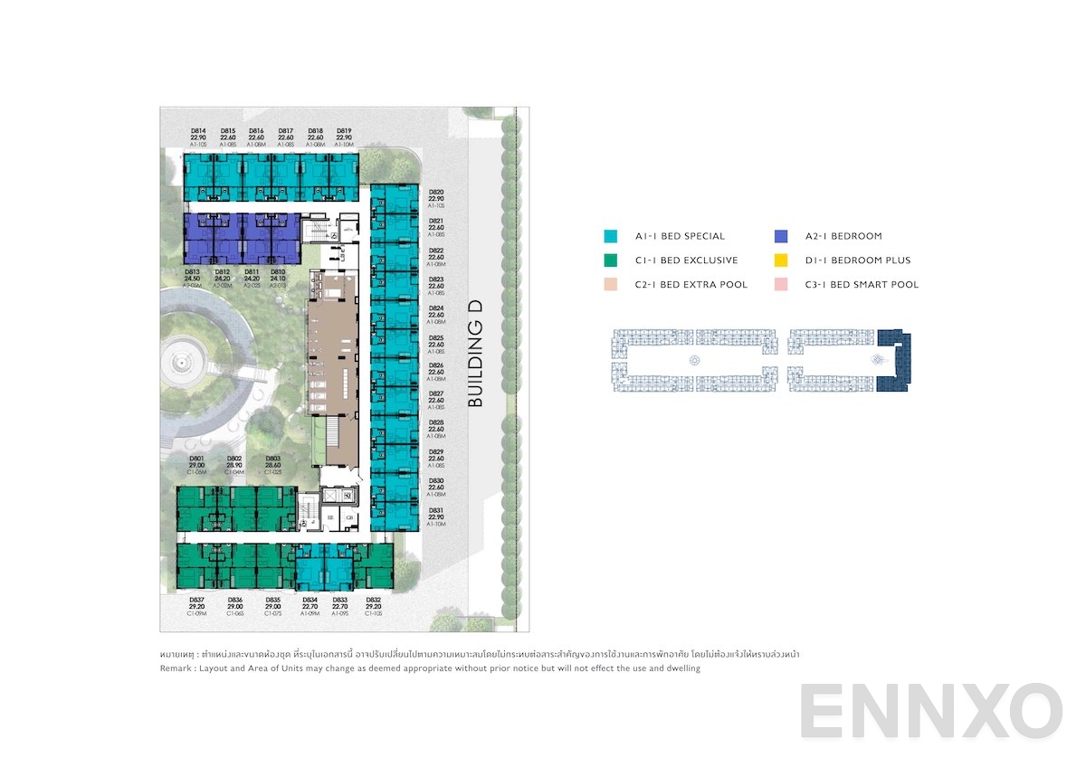 แปลนชั้น 8th Floor ของโครงการ เคฟ ทาวน์ ไอส์แลนด์