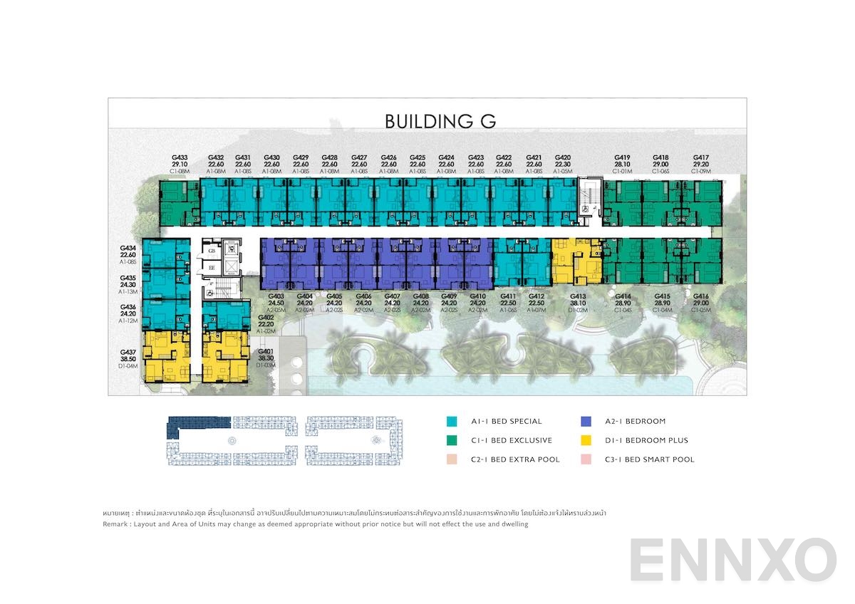 แปลนชั้น 4th Floor ของโครงการ เคฟ ทาวน์ ไอส์แลนด์