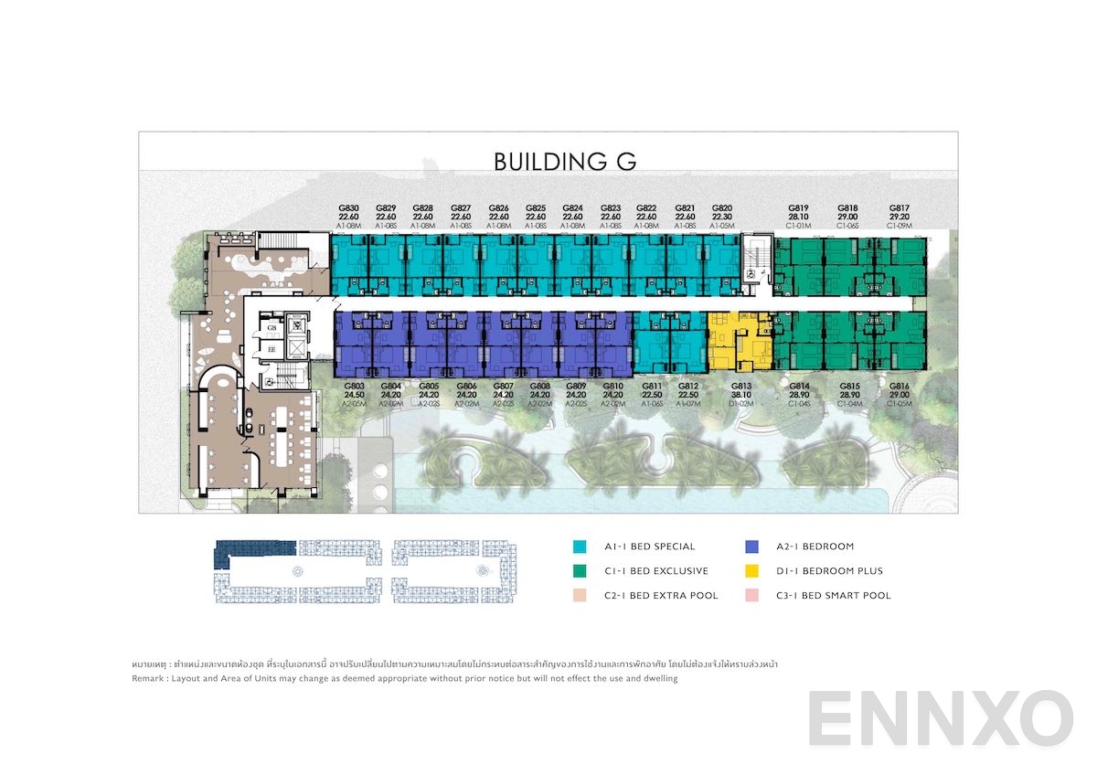 แปลนชั้น 8th Floor ของโครงการ เคฟ ทาวน์ ไอส์แลนด์