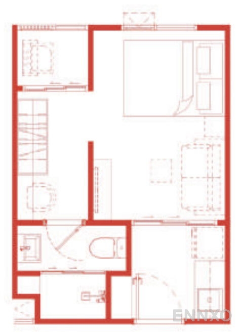 รูปแปลนห้อง 1 BEDROOM ของโครงการ เคฟ วันเดอร์แลนด์