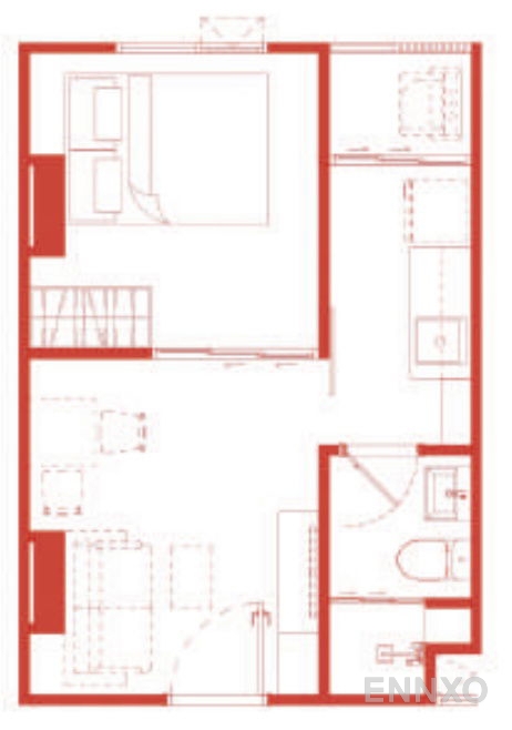 รูปแปลนห้อง 1 BEDROOM EXCLUSIVE ของโครงการ เคฟ วันเดอร์แลนด์