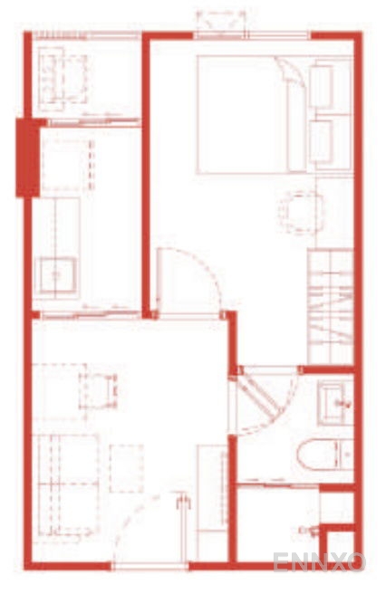 รูปแปลนห้อง 1 BEDROOM EXTRA ของโครงการ เคฟ วันเดอร์แลนด์