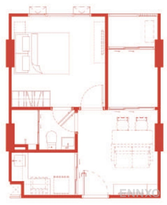 รูปแปลนห้อง 1 BEDROOM PLUS ของโครงการ เคฟ วันเดอร์แลนด์