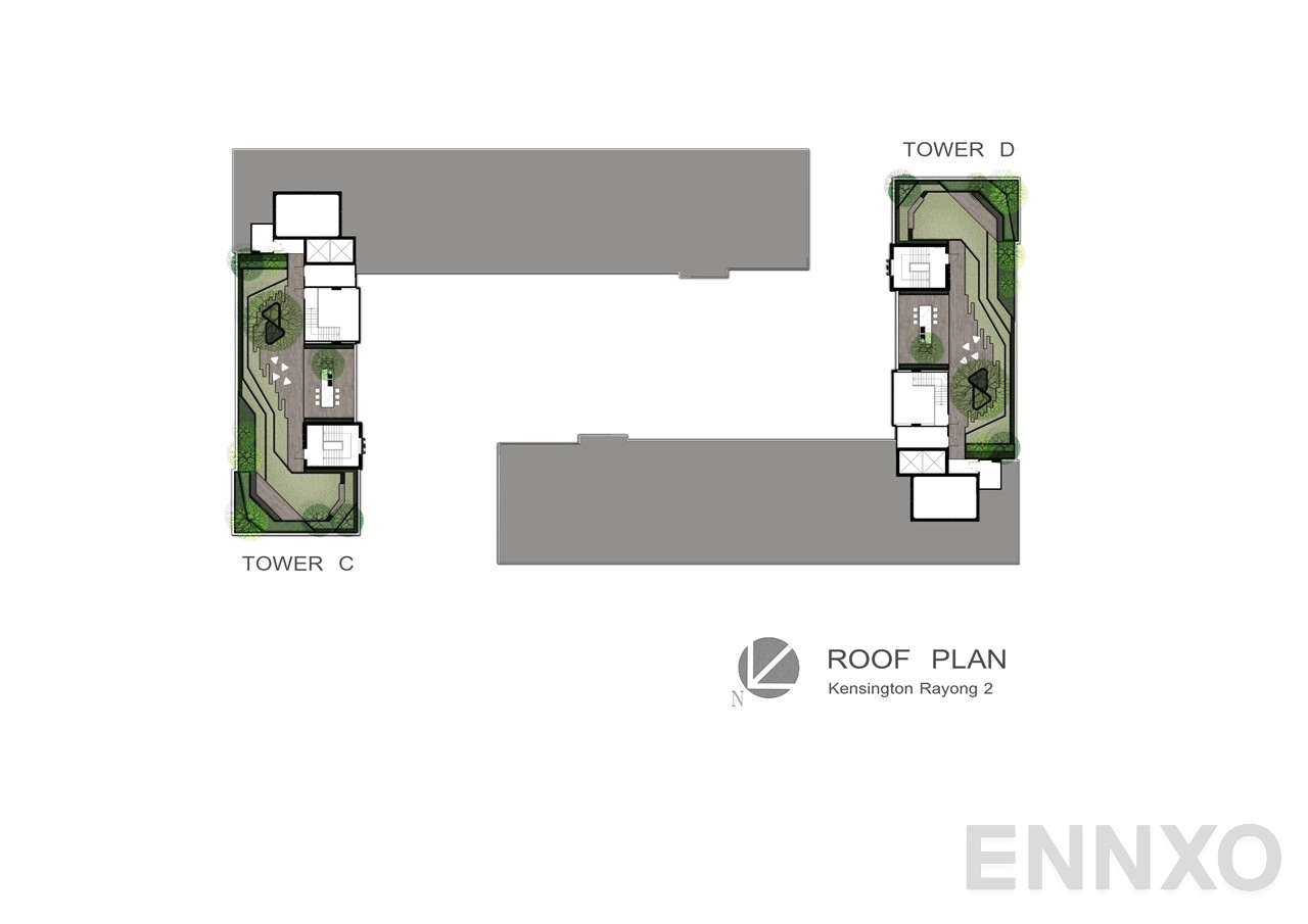 แปลนชั้น Looftop Plan ของโครงการ เคนซิงตัน ระยอง 1 , 2