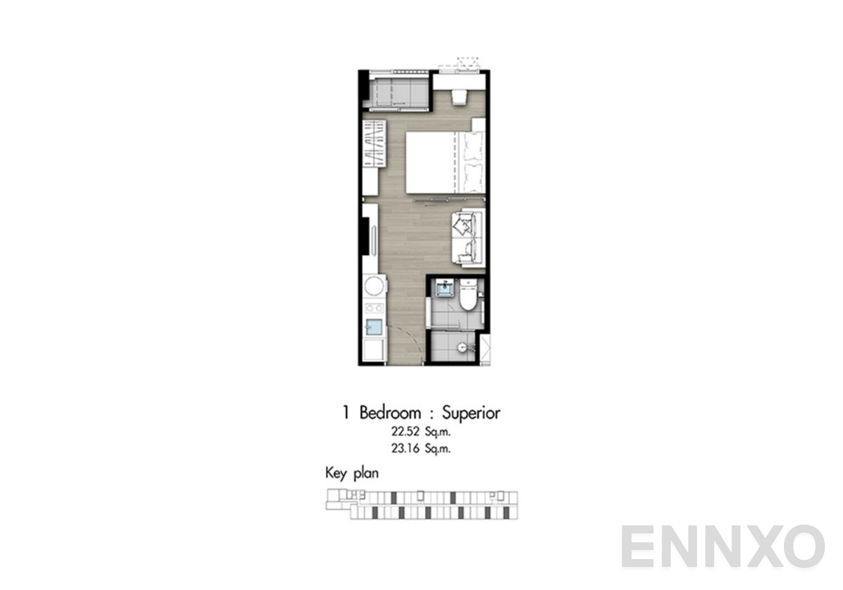 รูปแปลนห้อง Superior ของโครงการ Knightsbridge Skycity Saphanmai