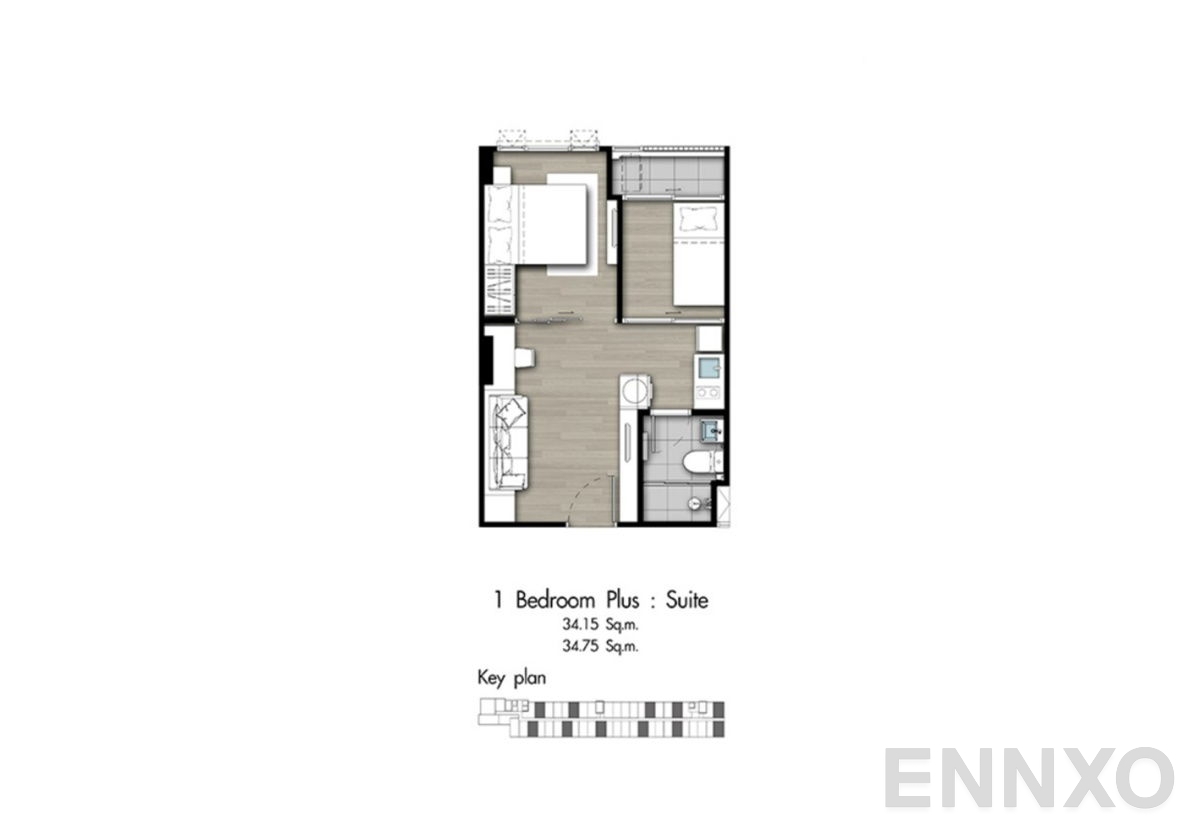 รูปแปลนห้อง Deluxe ของโครงการ Knightsbridge Skycity Saphanmai