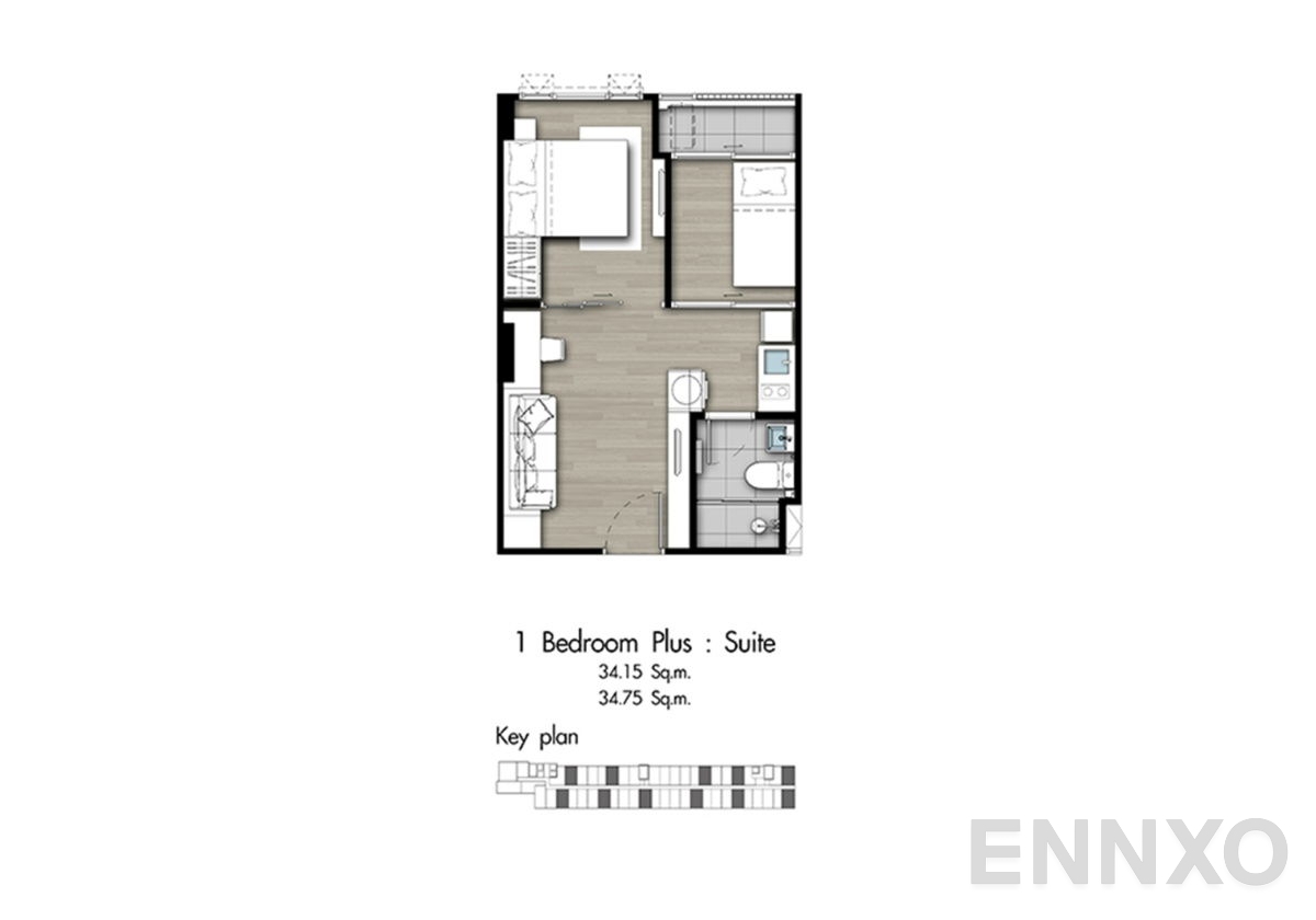 รูปแปลนห้อง Suite ของโครงการ Knightsbridge Skycity Saphanmai
