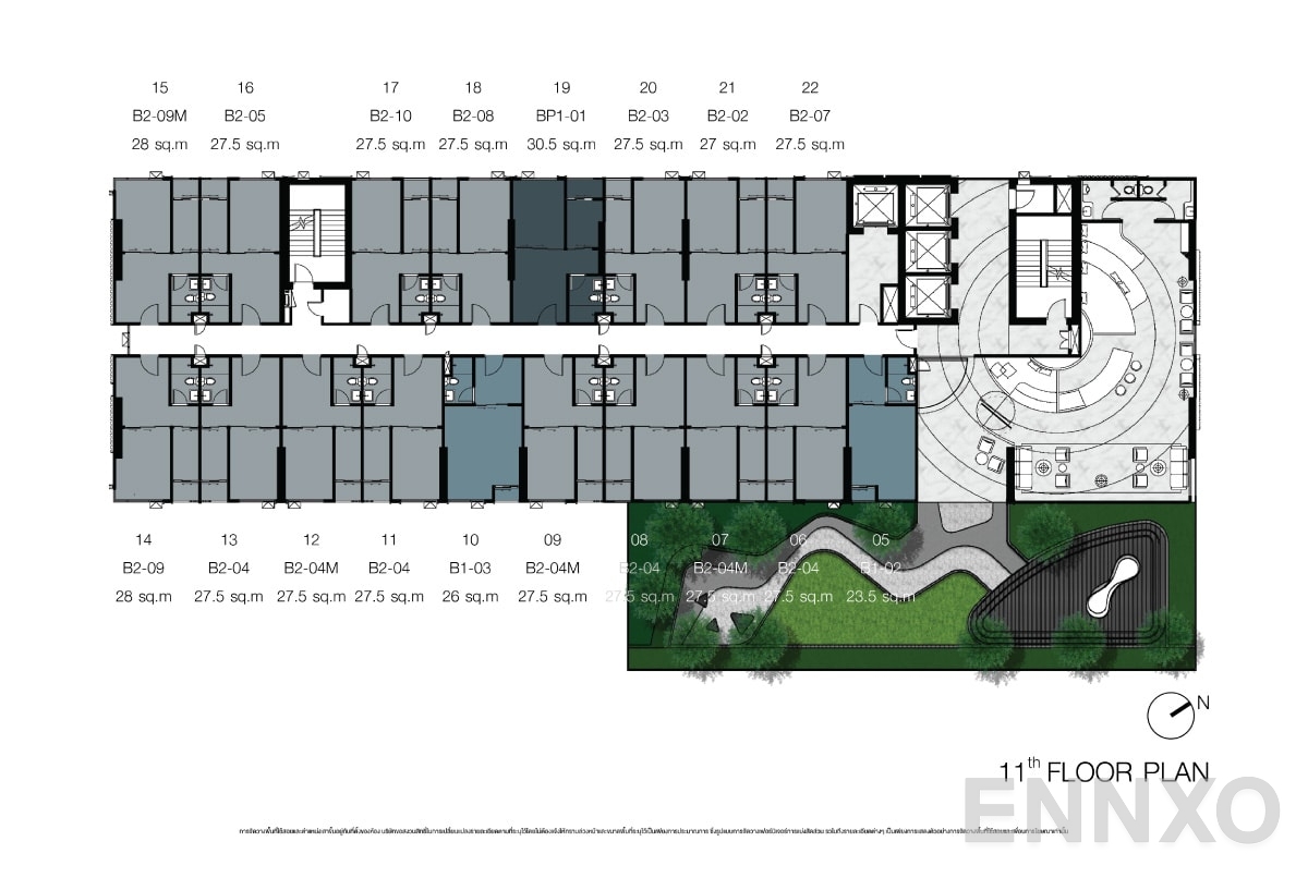 แปลนชั้น 11 FLOOR PLAN ของโครงการ ไนท์บริดจ์ สุขุมวิท - เทพารักษ์