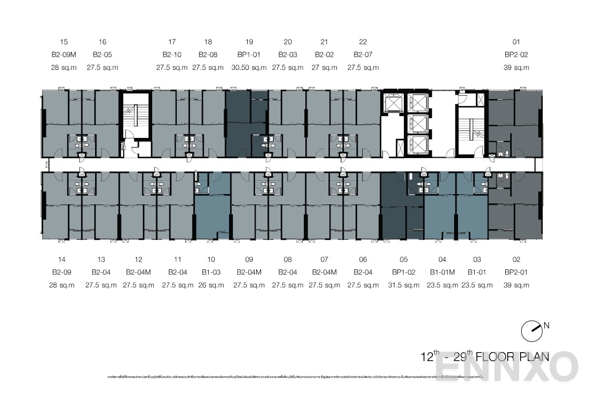 แปลนชั้น 12-29 FLOOR PLAN ของโครงการ ไนท์บริดจ์ สุขุมวิท - เทพารักษ์