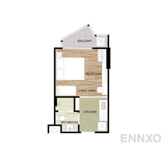 รูปแปลนห้อง Studio ของโครงการ ลา ฮาบานา หัวหิน