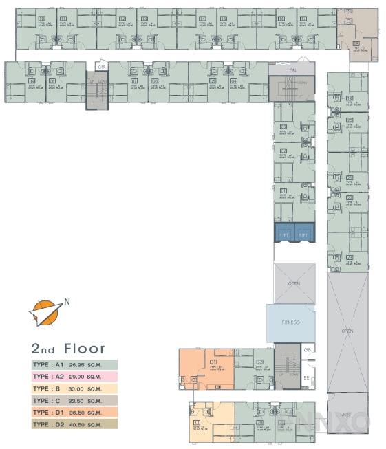 แปลนชั้น Floor 2 ของโครงการ ลิปป์ รามคำแหง 43/1