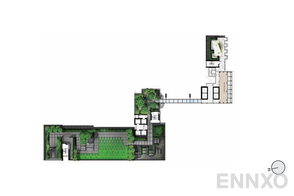 แปลนชั้น Rooftop floor ของโครงการ ไลฟ์ อโศก ไฮป์