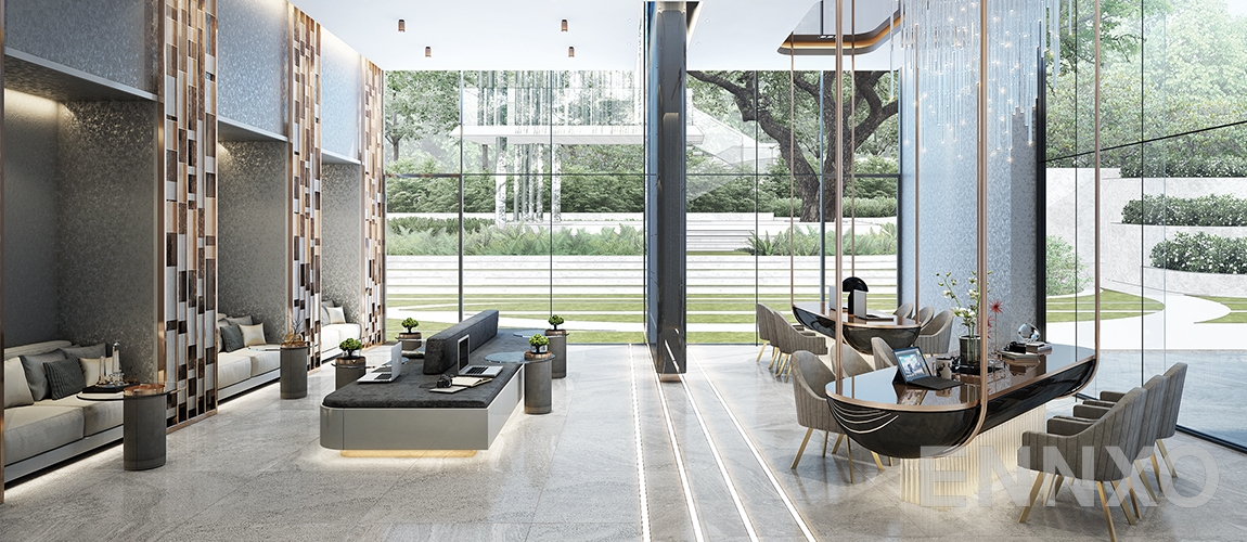 รูปที่นั่งวิวสวนของ ไลฟ์ อโศก - พระราม 9