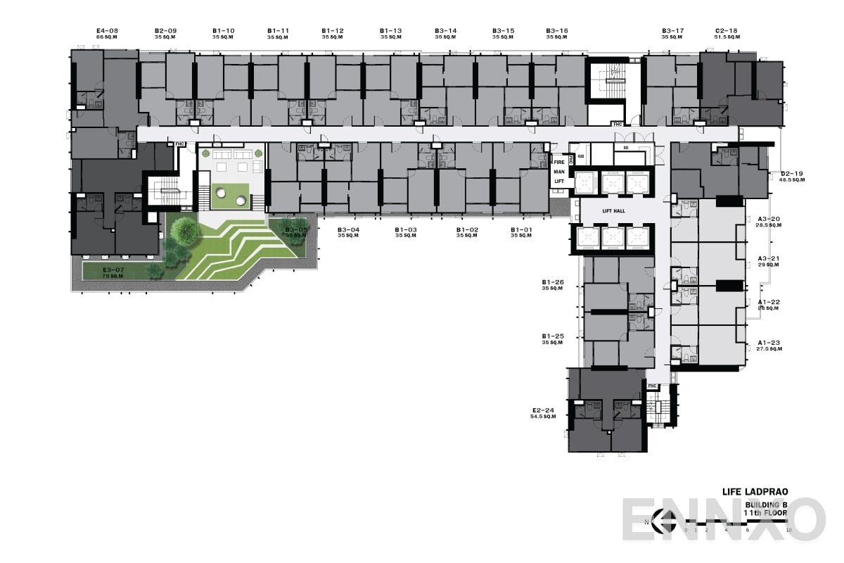 แปลนชั้น 11th-floorplan ของโครงการ Life Ladprao