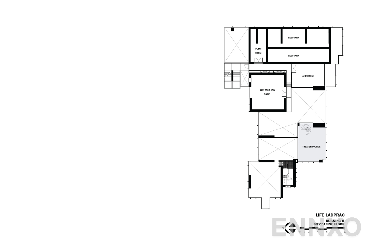 แปลนชั้น Mezzanine-floorplan ของโครงการ Life Ladprao