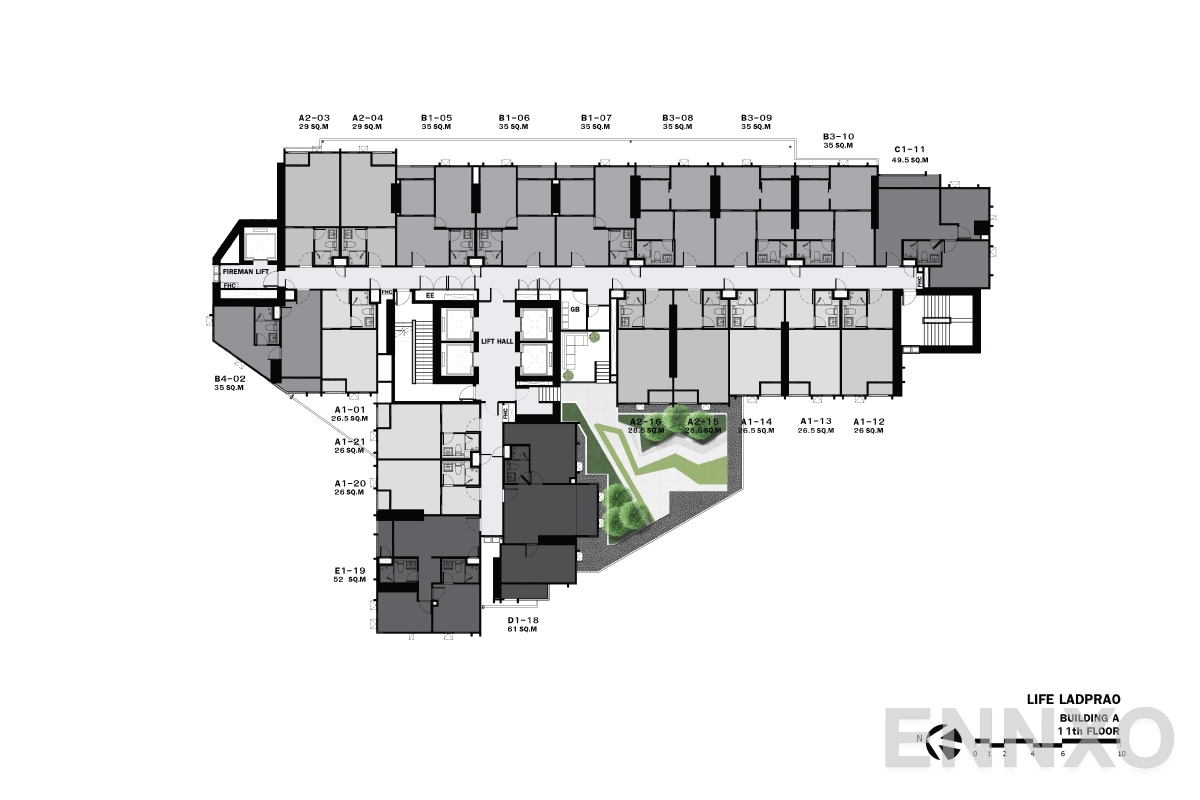 แปลนชั้น 11th-floorplan ของโครงการ Life Ladprao