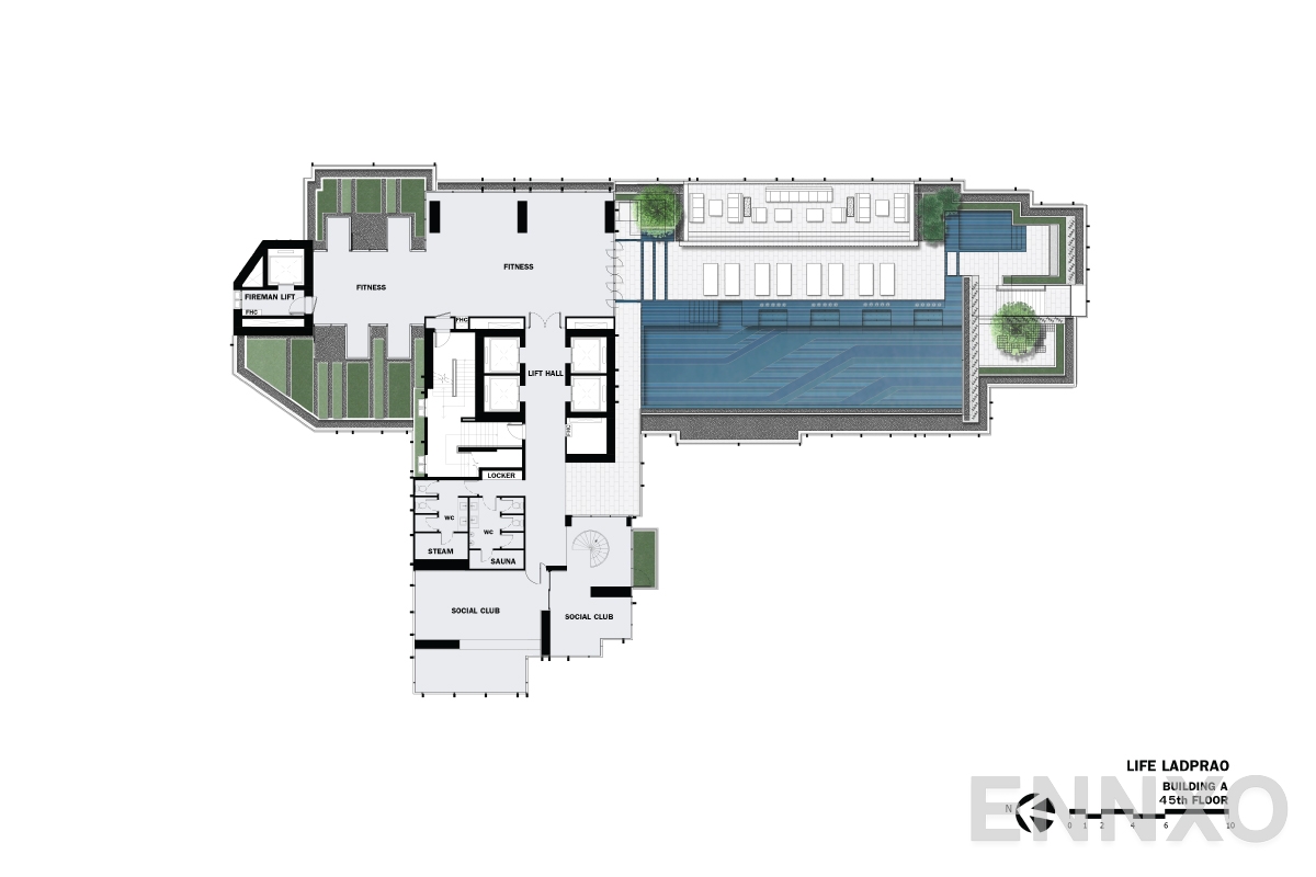 แปลนชั้น 45th-floorplan ของโครงการ Life Ladprao