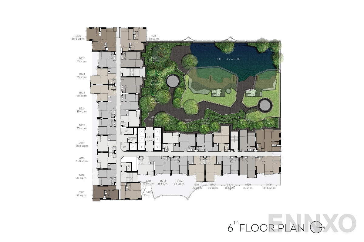 แปลนชั้น 6th-floorplan ของโครงการ ไลฟ์ ลาดพร้าว วัลเล่ย์