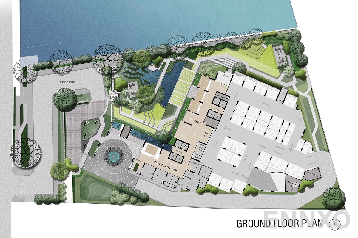 แปลนชั้น Ground-floorplan ของโครงการ Life One Wireless