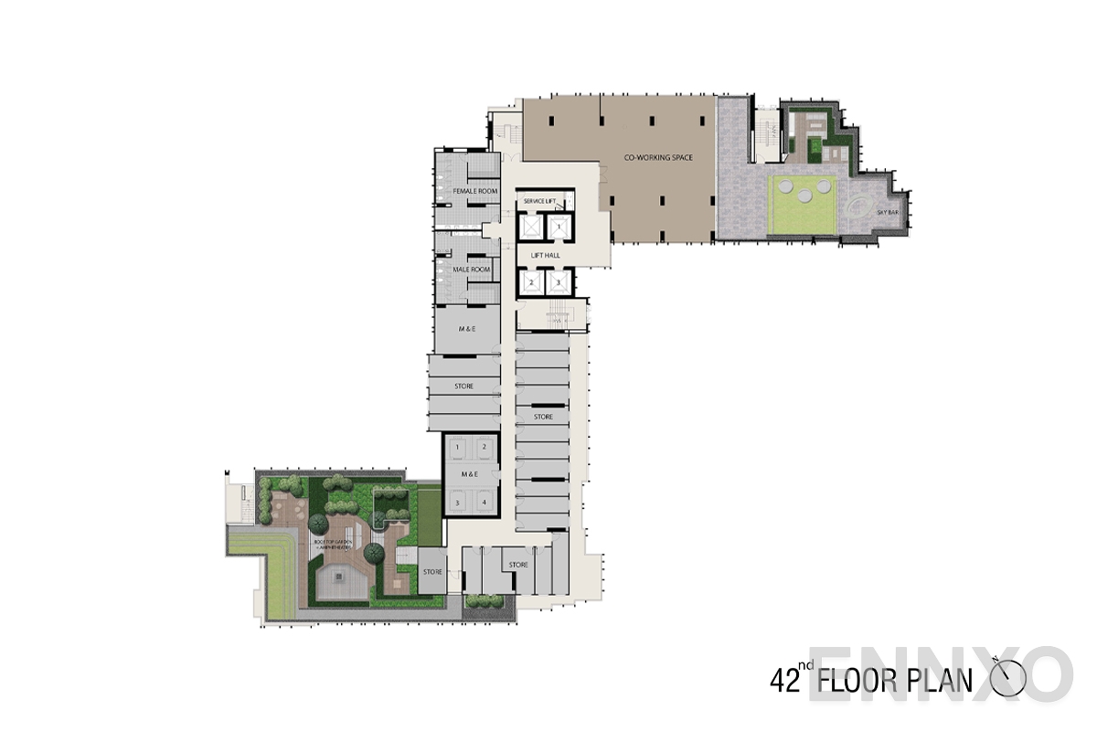 แปลนชั้น 42nd-floorplan ของโครงการ Life One Wireless
