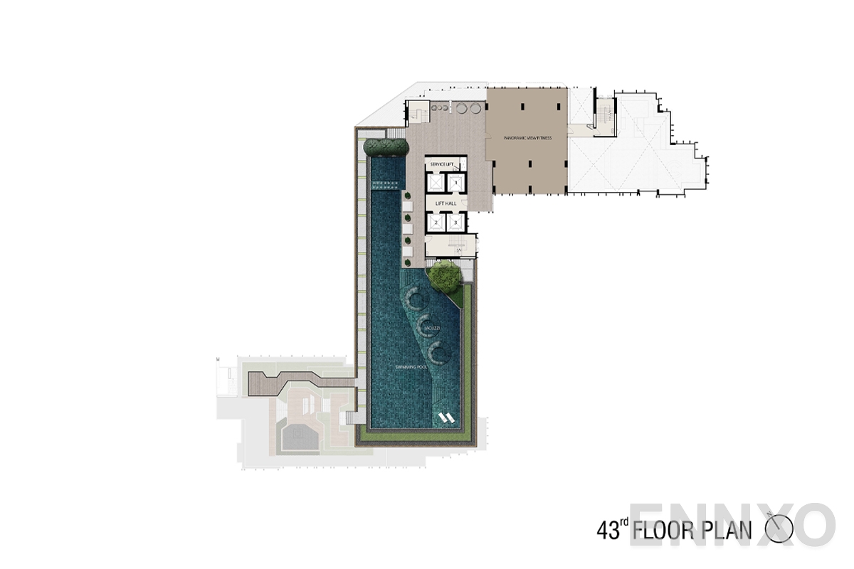 แปลนชั้น 43rd-floorplan ของโครงการ Life One Wireless
