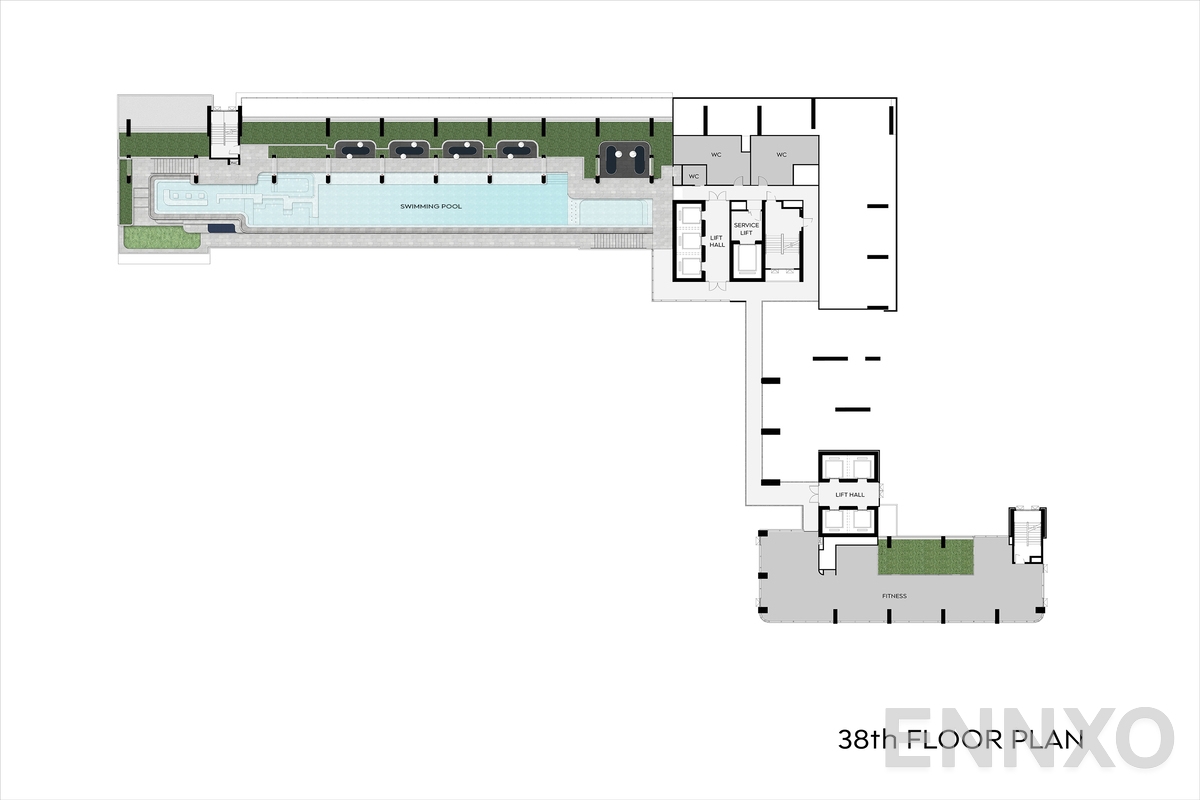 แปลนชั้น 38th Floor  ของโครงการ ไลฟ์ พระราม 4 - อโศก