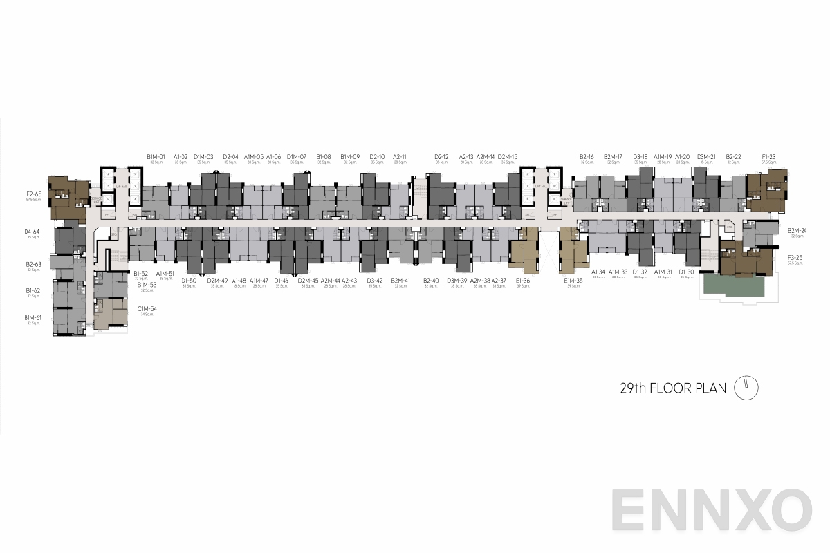 แปลนชั้น 29thfloor plan ของโครงการ Life Sathorn Sierra
