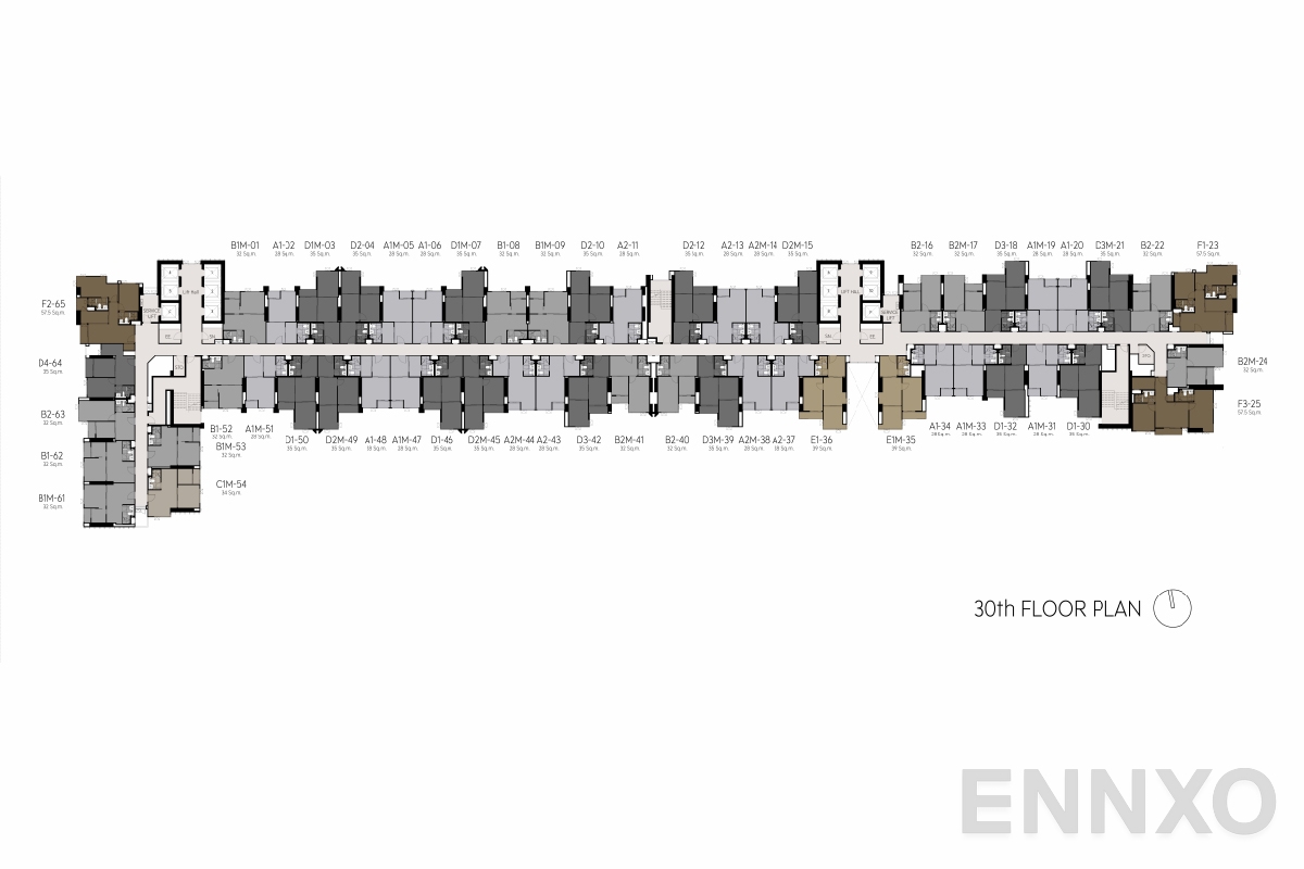แปลนชั้น 30th floor plan ของโครงการ Life Sathorn Sierra