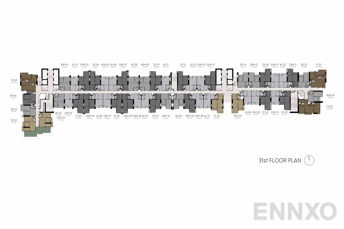 แปลนชั้น 31st floor plan ของโครงการ Life Sathorn Sierra