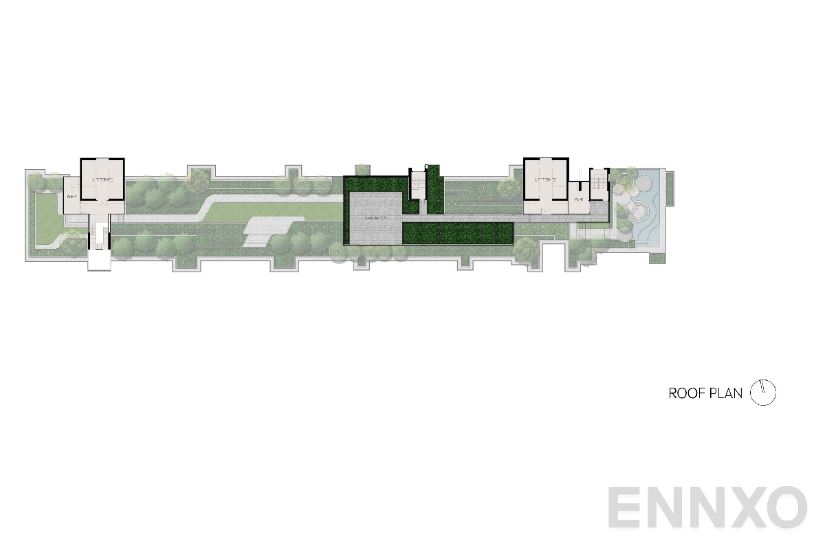แปลนชั้น ROOF PLAN floor plan ของโครงการ Life Sathorn Sierra
