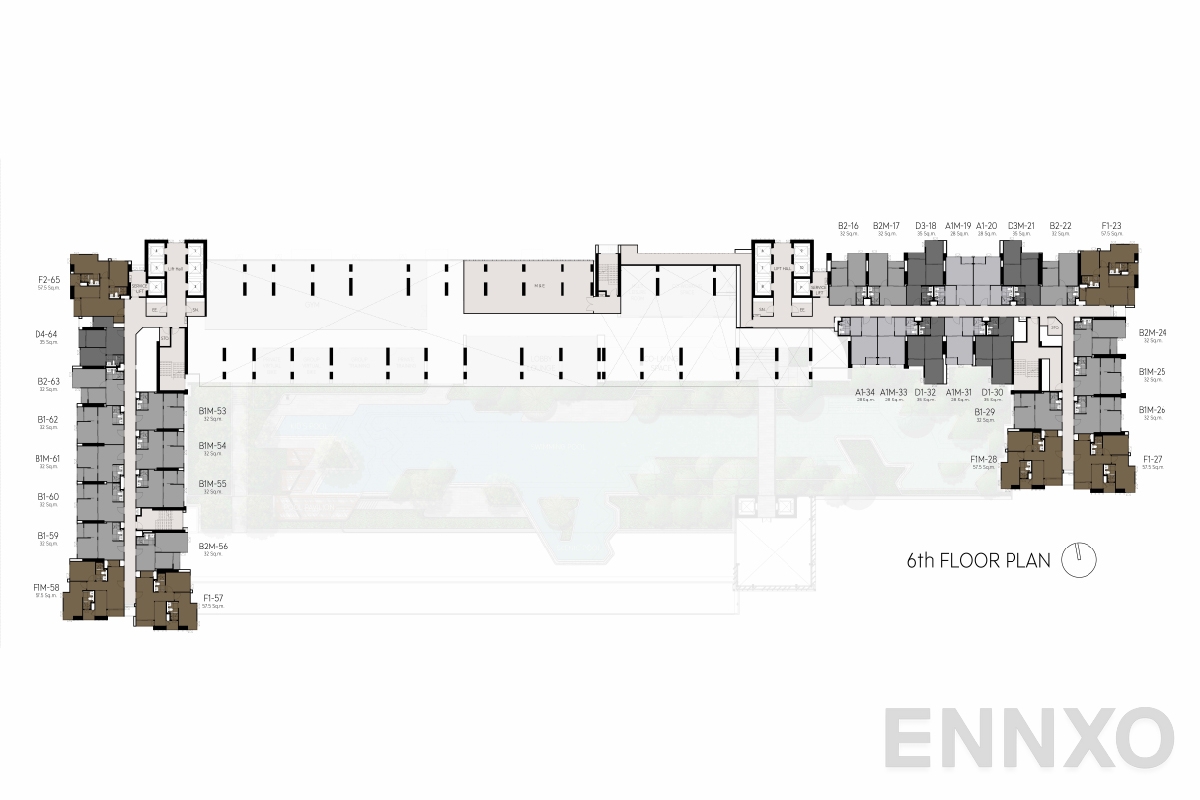 แปลนชั้น 6th floor plan ของโครงการ Life Sathorn Sierra