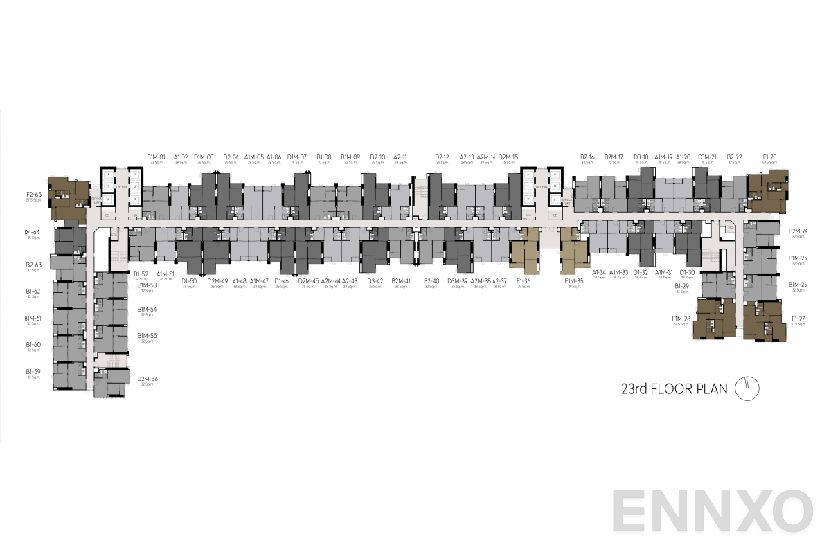 แปลนชั้น 23rdfloor plan ของโครงการ Life Sathorn Sierra