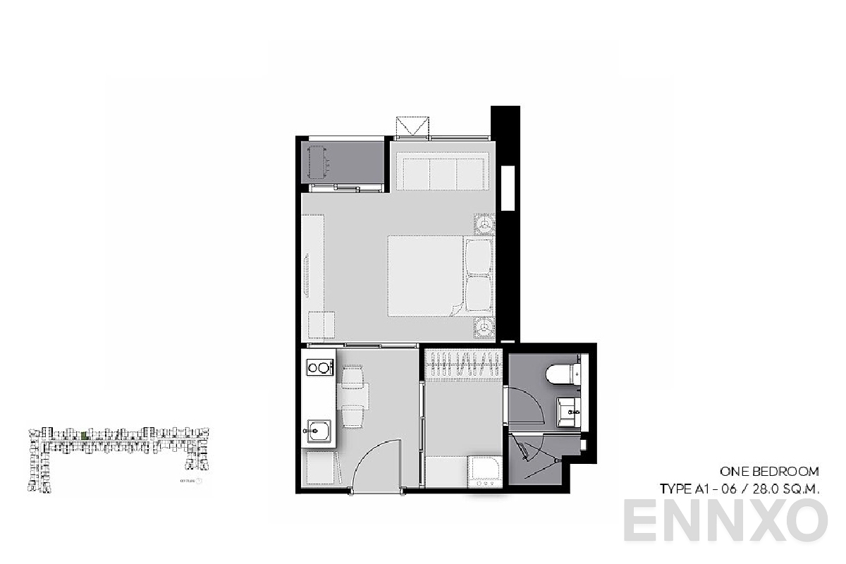 รูปแปลนห้อง A1-06 ของโครงการ Life Sathorn Sierra