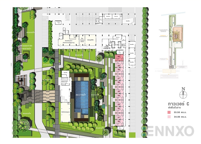 แปลนชั้น G Floor ของโครงการ Lumpini Park Phetkasem 98 Phase 2