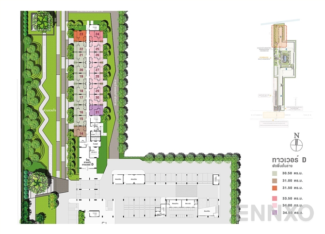 แปลนชั้น G Floor ของโครงการ Lumpini Park Phetkasem 98 Phase 2