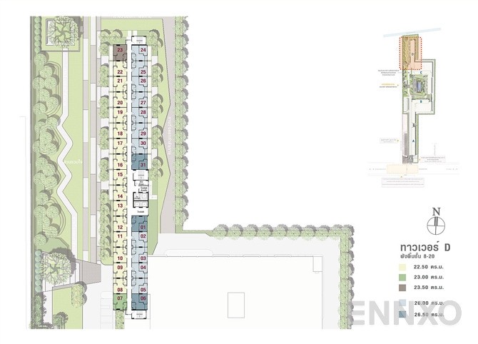 แปลนชั้น 8th - 20th Floor ของโครงการ ลุมพินี พาร์ค เพชรเกษม 98