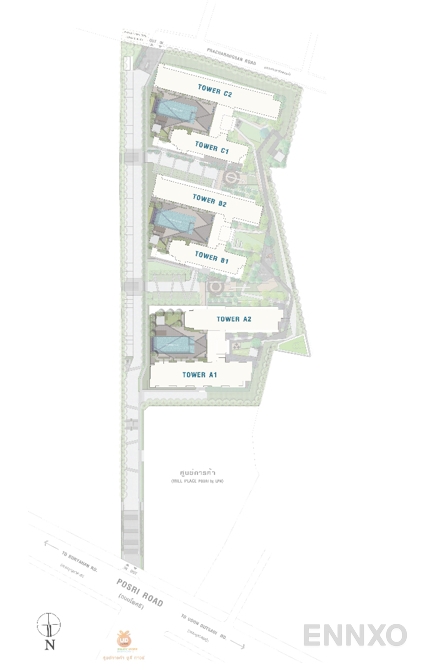 แปลนชั้น Master Plan ของโครงการ ลุมพินี เพลส ยูดี - โพศรี